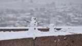 UKRAINE - Mini Snowman, Sevastopol, February 13, 2021