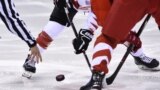 SOUTH KOREA -- The referee drops the puck in the women's semi-final ice hockey match between Canada and the Olympic Athlete’s from Russia during the Pyeongchang 2018 Winter Olympic Games at the Gangneung Hockey Centre in Gangneung on February 19, 2018. 